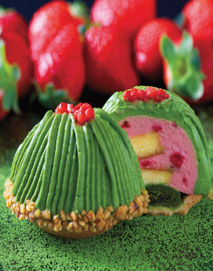 草莓宇治抹茶栗子蛋糕